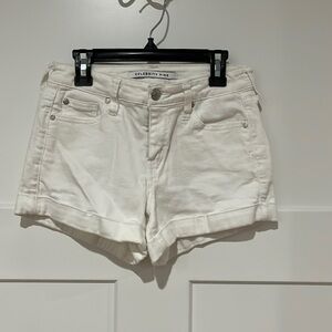 white jean shorts